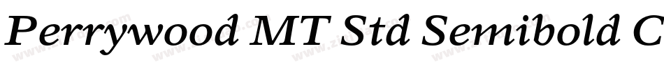 Perrywood MT Std Semibold Cn It字体转换